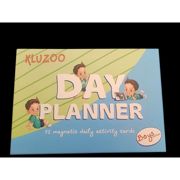 Kluzoo Day Planner 72 Magnetic Daily Activity Cards For Kids By Busy Board - Picture 2 of 5